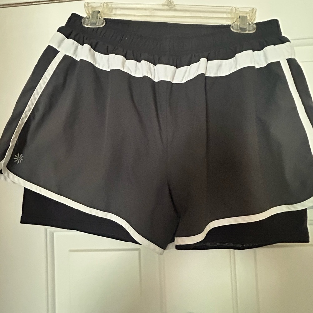 Athleta gray shorts with black undershirts size large